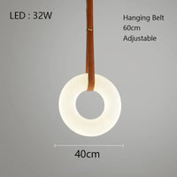 Luxury minimalist LED chandelier in copper and natural marble