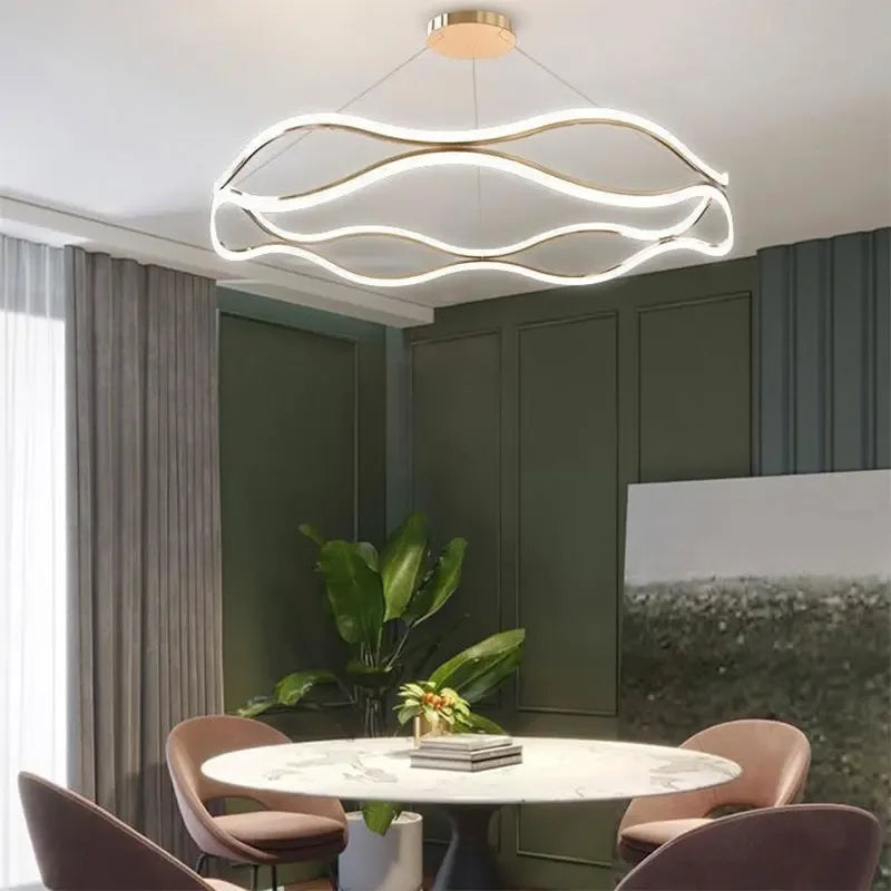 Nordic simple line pendant light for home