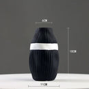 decorative striped ceramic vase for dried flowers