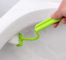 Wall-mounted curved toilet brush with soft bristles
