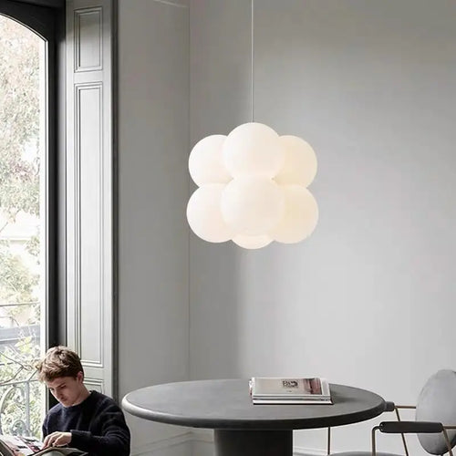 Glass chandelier for modern decorative interior lighting - vue 4 sur 7