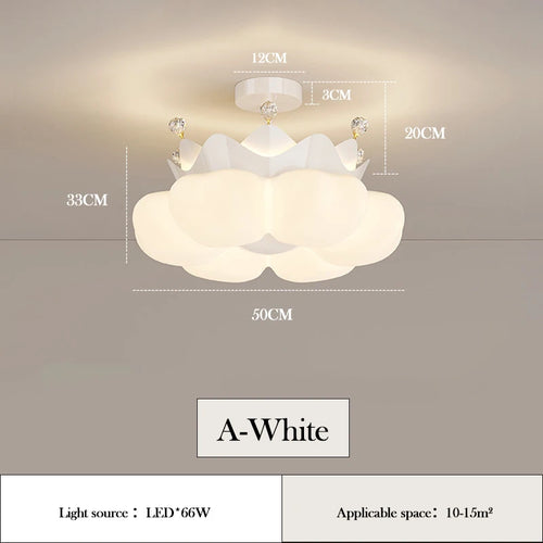 Romantic cloud-shaped ceiling light for children's room - vue 10 sur 12
