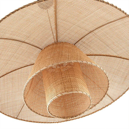 Japanese style rattan pendant light for a zen atmosphere - vue 3 sur 9