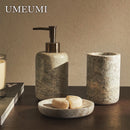 natural marble and travertine bathroom set