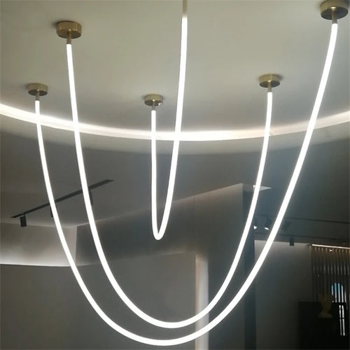 Minimalist nordic style silicone LED ceiling light 360 degrees - vue 6 sur 7