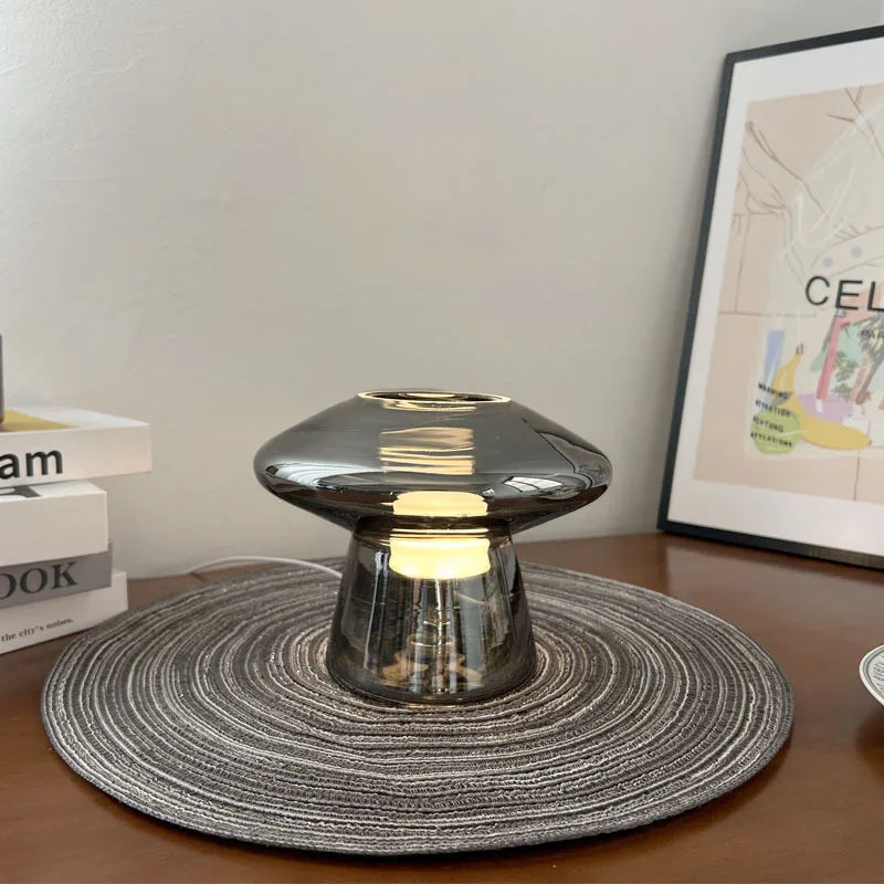 Creative UFO LED bedside lamp with dimmer