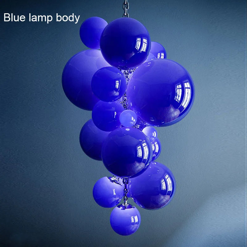 Italian designer glass pendant light grape style
