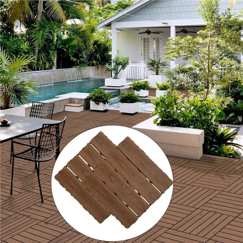 Set of 30 solid wood interlocking floor slats 30x46 - vue 2 sur 6