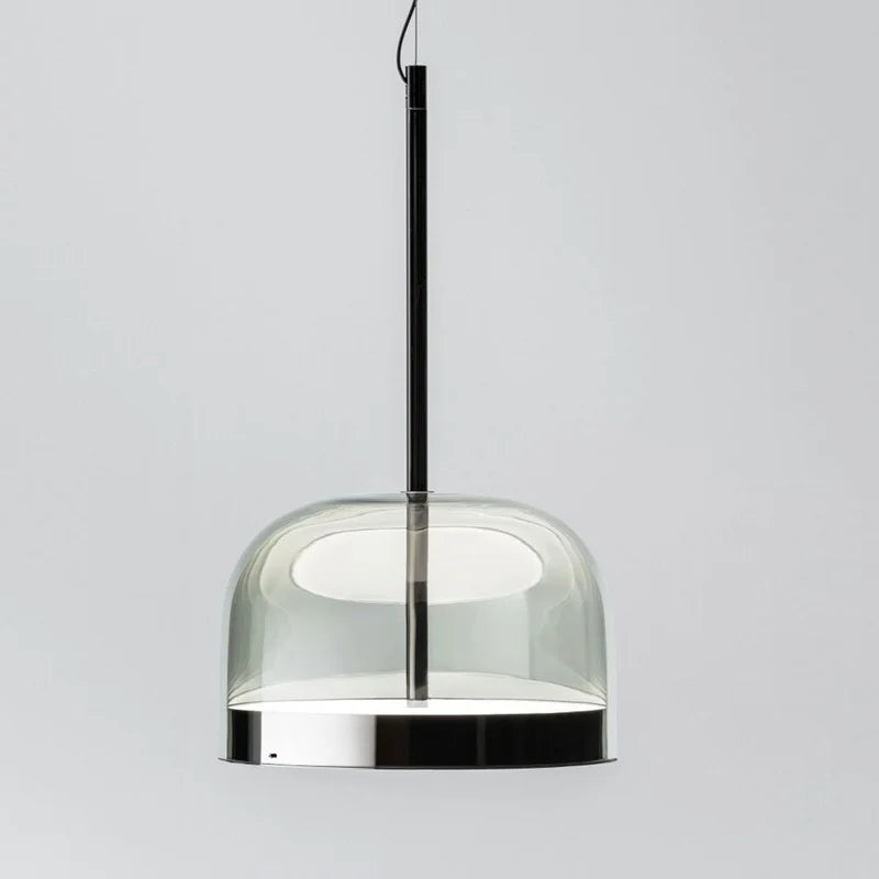 Nordic design glass pendant light modern LED fixture - vue 3 sur 9