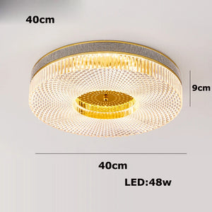 Modern dimmable LED crystal gold silver ceiling light