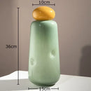 elliptical glass vase with lid for decorative flowers