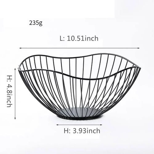 Multi-size iron fruit basket for versatile storage - vue 10 sur 14