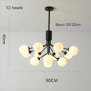 Modern glass bubble and flower decorative chandelier