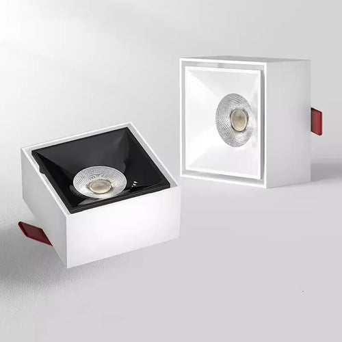 Square dimmable recessed LED spotlights for hotel office home - vue 2 sur 9