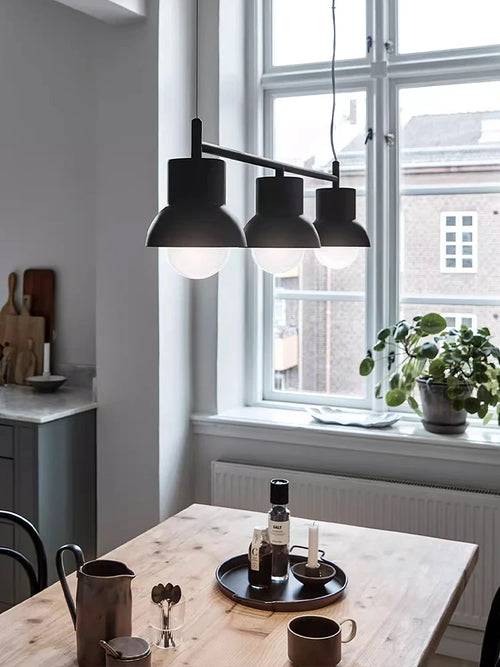 Modern Nordic minimalist three-head custom creative chandelier - vue 5 sur 10