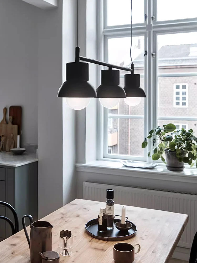 Modern Nordic minimalist three-head custom creative chandelier - vue 5 sur 10