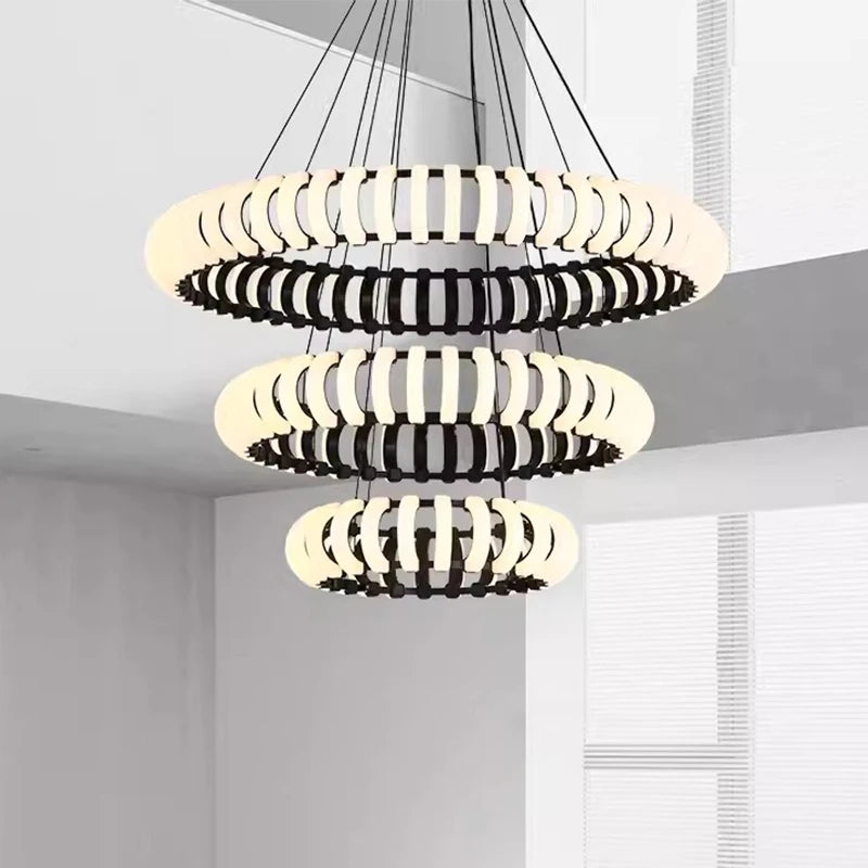 Modern round nordic LED designer pendant lamp for atmospheric decor