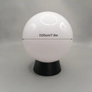 Outdoor black globe post lamp for garden and terrace lighting