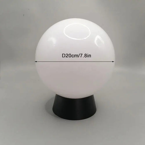 Outdoor black globe post lamp for garden and terrace lighting - vue 16 sur 15