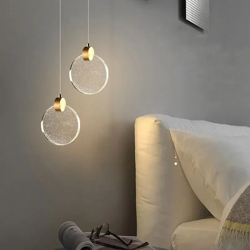 Modern gourd crystal pendant light for interior decoration