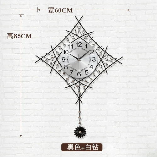 unique metal european design pendulum wall clock - vue 10 sur 19