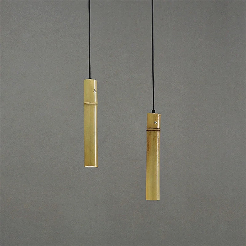 Minimalist Chinese style bamboo pendant light LED