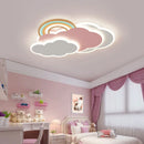 Romantic rainbow cloud ceiling lamp for princess with optional remote control
