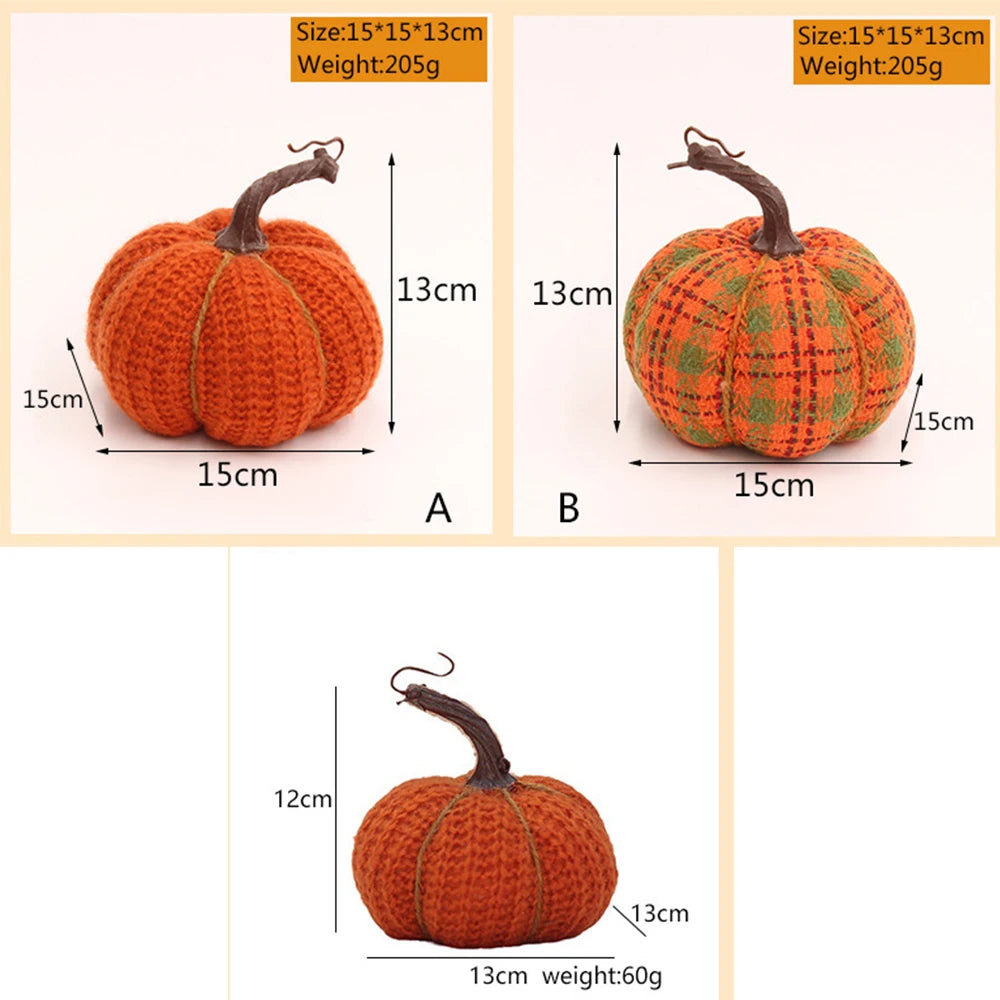 Decorative fabric pumpkins for halloween, thanksgiving and celebrations - vue 6 sur 9