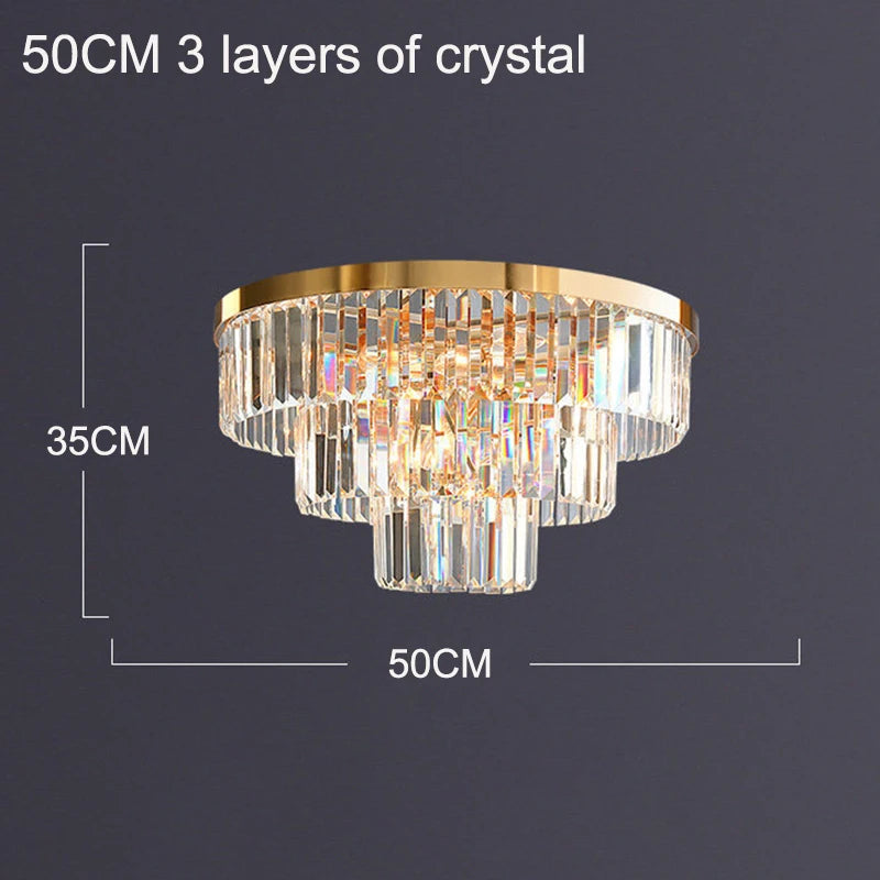 Luxury crystal chandelier for stylish interior decoration and elegant lighting - vue 9 sur 10