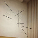 Minimalist LED chandelier in aluminium and acrylic for hotel 3000k