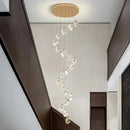 Modern elegant copper crystal LED chandelier