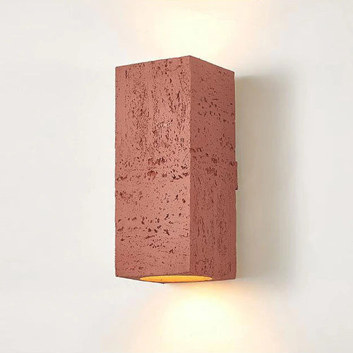 Wabi-sabi square cement LED wall light nordic decorative indoor lamp - vue 11 sur 11