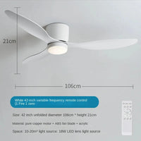 Nordic style smart ceiling fan light for modern interiors