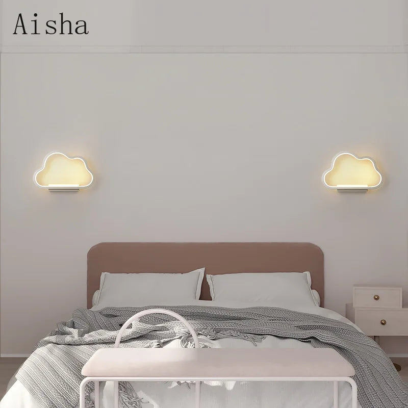 Cloud LED wall light for children's room decor