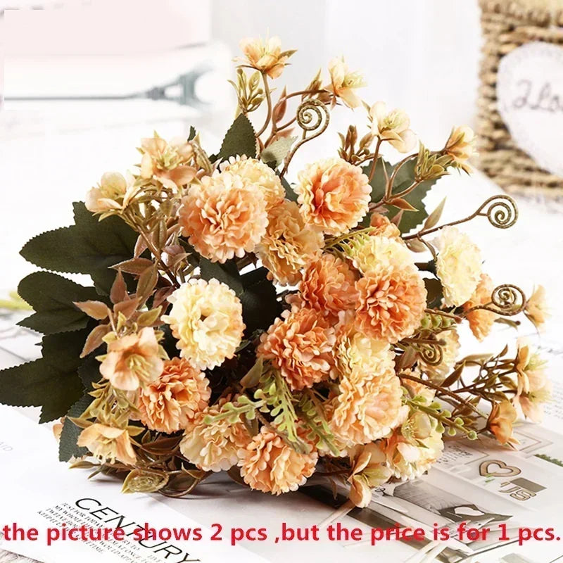 Artificial silk lilac bouquet for floral decor - vue 8 sur 12