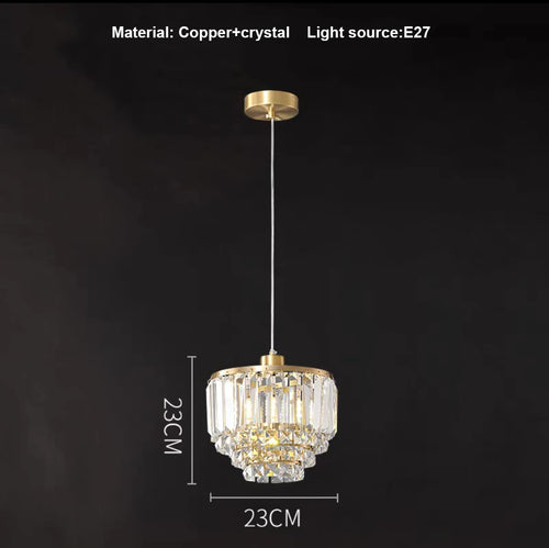 Contemporary copper crystal chandelier for modern decor