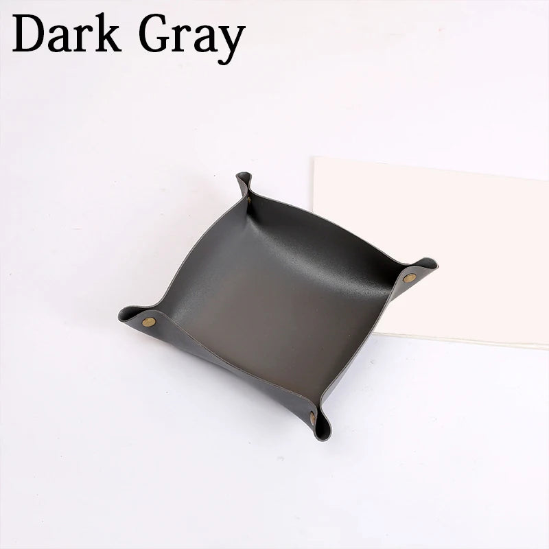 Nordic leather storage tray versatile desk organiser - vue 16 sur 16