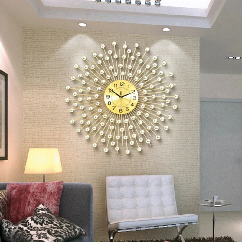 creative design silent metal wall clock