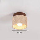 Minimalist stone ceiling light for a calming atmosphere