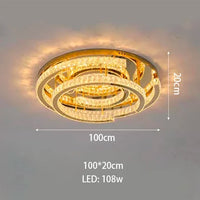 Modern adjustable crystal LED ceiling light