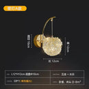 Nordic designer decorative crystal ball wall light