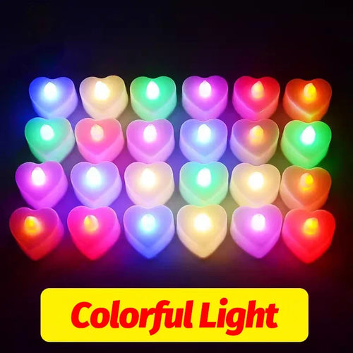 flameless led candles for wedding party decoration Christmas heart shaped - vue 13 sur 14