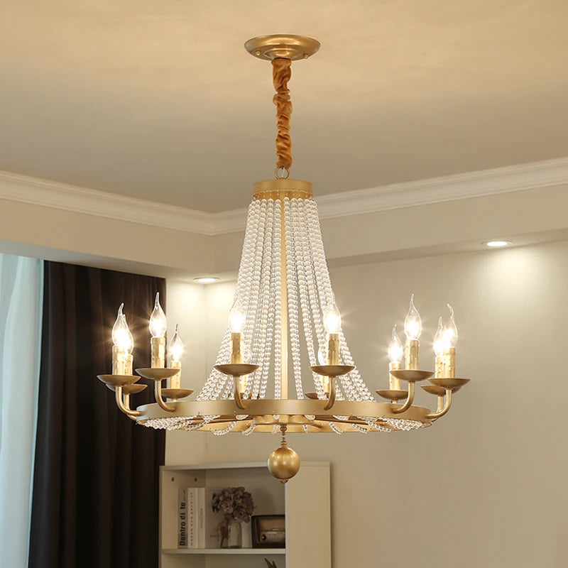 Vintage crystal pendant light for retro chic décor