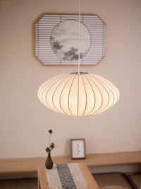 Modern silk pendant light wabi sabi style for interior decor