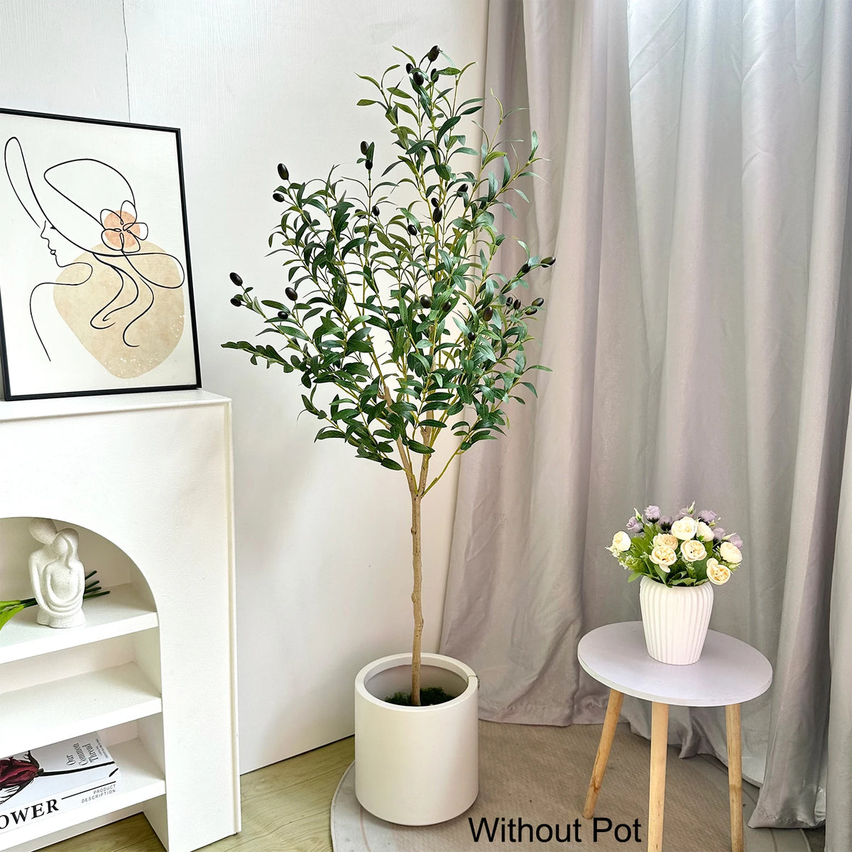 Artificial olive branch for interior decoration and weddings - vue 4 sur 7