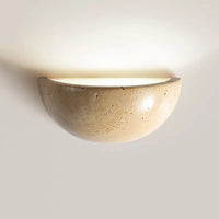 Modern wall light in pure natural yellow cave stone