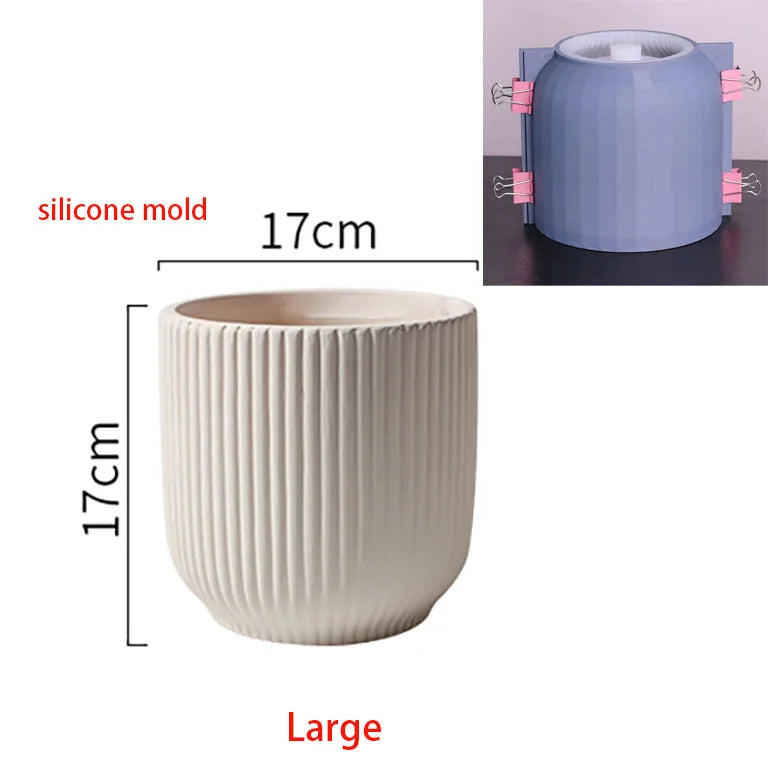 Creative decorative and practical silicone mould for flower pots