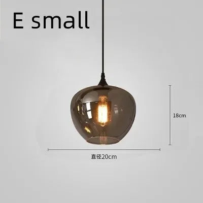 Designer glass LED pendant light for modern interior decor