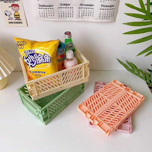 stackable foldable basket for storing makeup, jewelry, toys - vue 7 sur 19