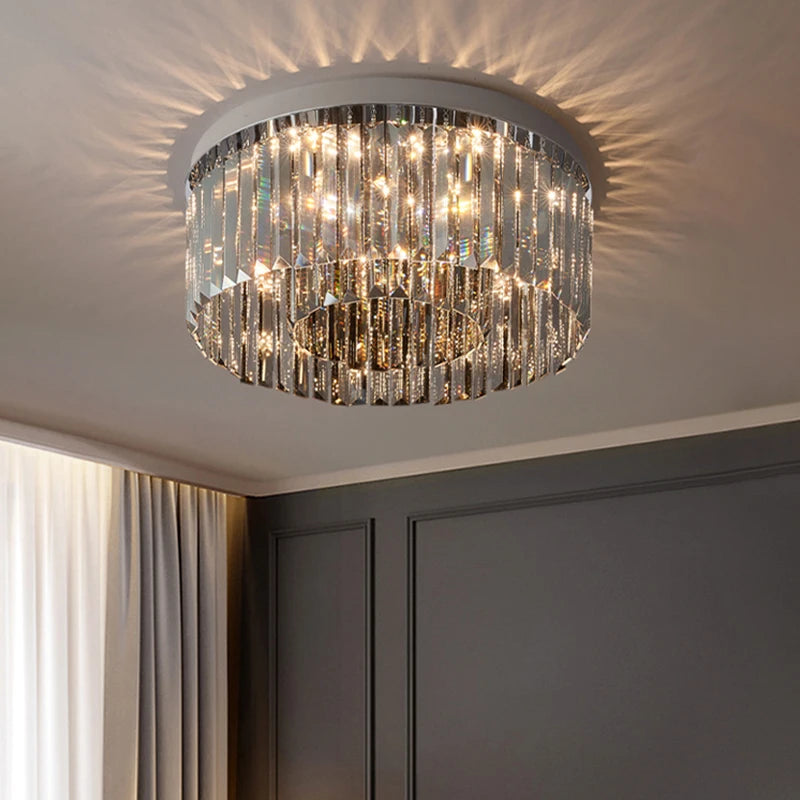 High-end designer crystal ceiling light for elegant interiors - vue 4 sur 9